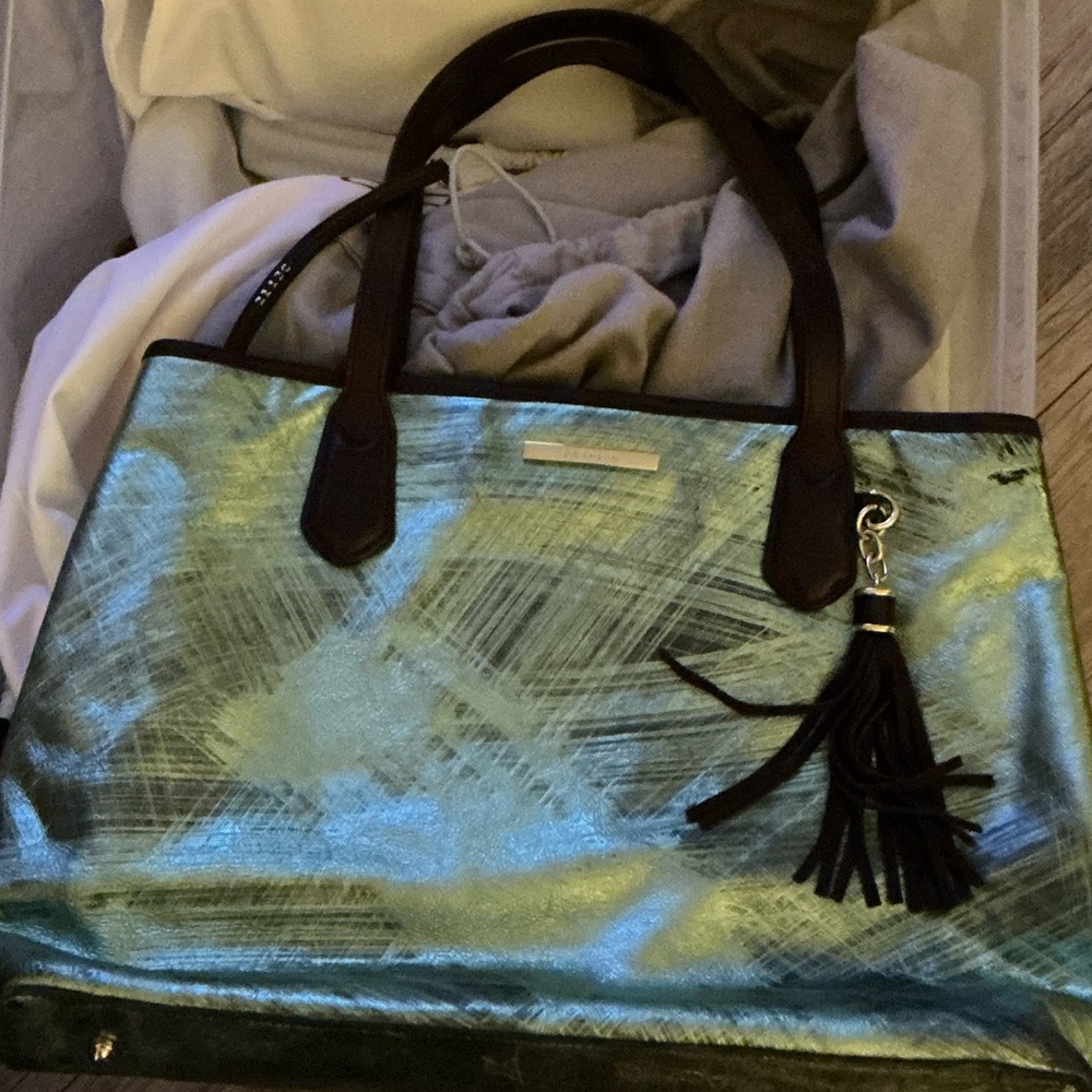 Brahmin Shimmering Green and BrownTote